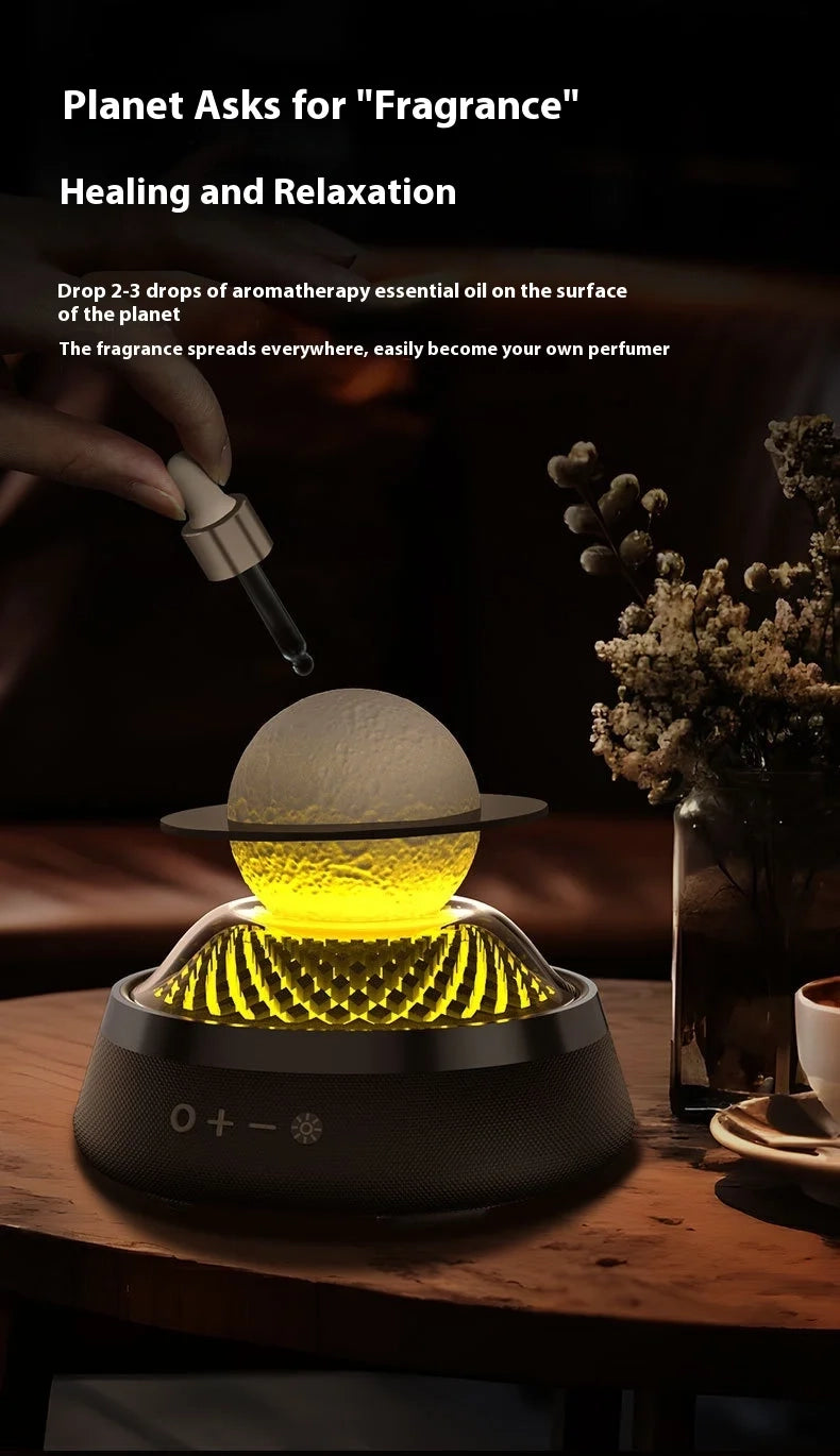Lampe de nuit d'aromathérapie avec son Bluetooth 3-en-1 USB pour chambre à coucher, chevet, ambiance audio