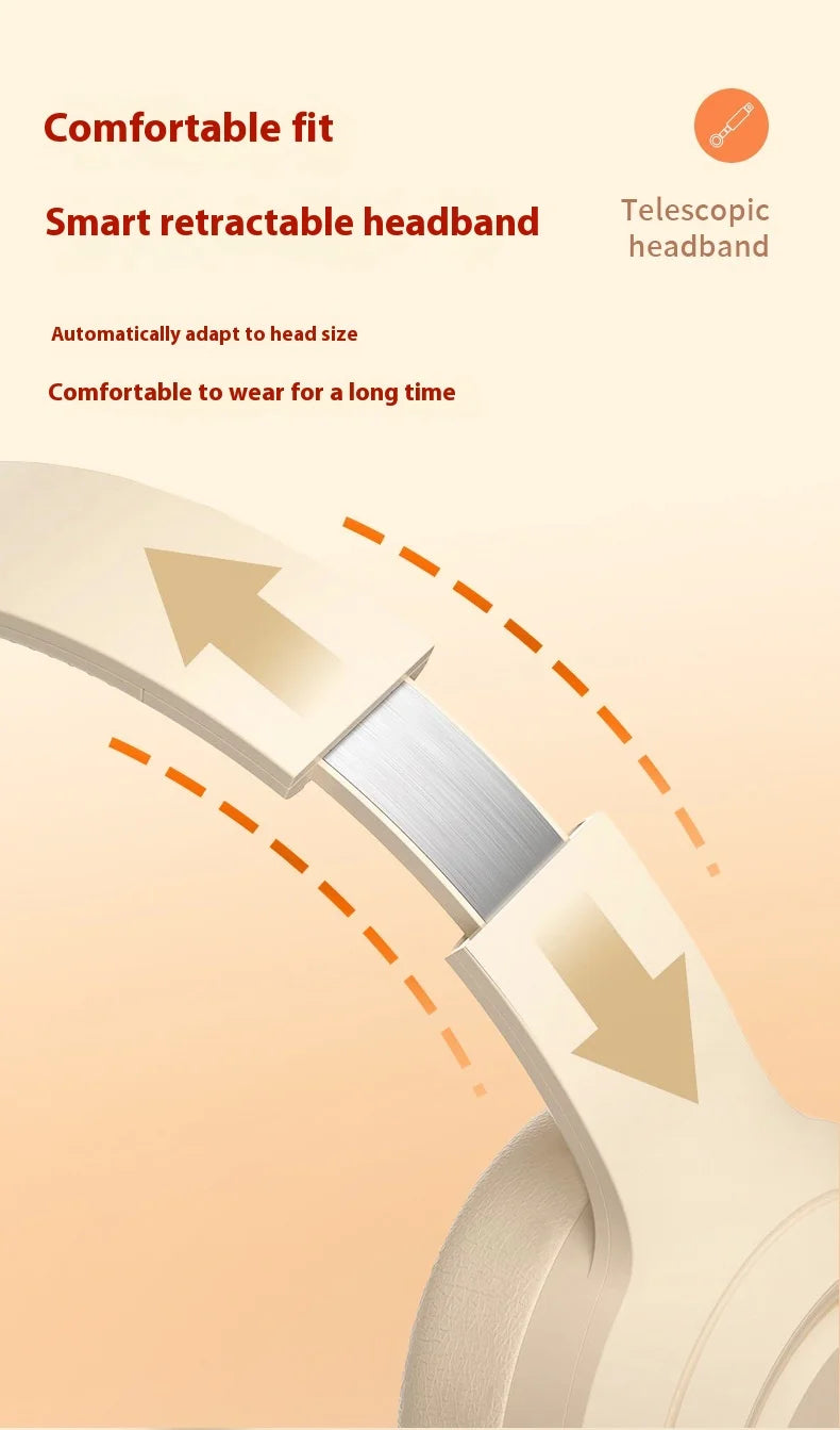 Wireless Bluetooth headset does not enter the ear, noise cancellation, ultra-long battery life, large power headse