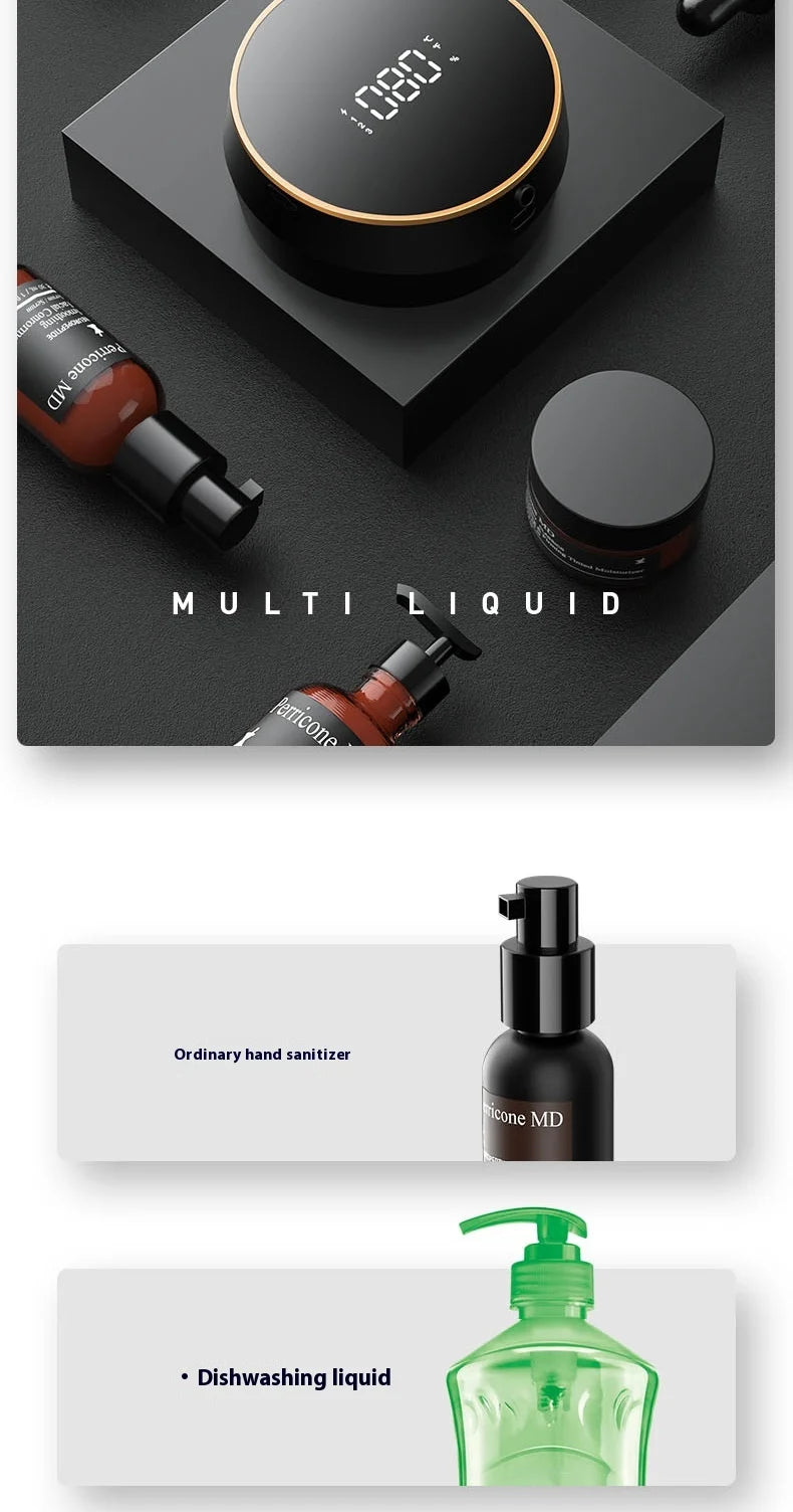 Distributeur automatique de savon mousse ou gel, rechargeable par induction, avec écran numérique intelligent, pour salle de bain domestique, 300 ml