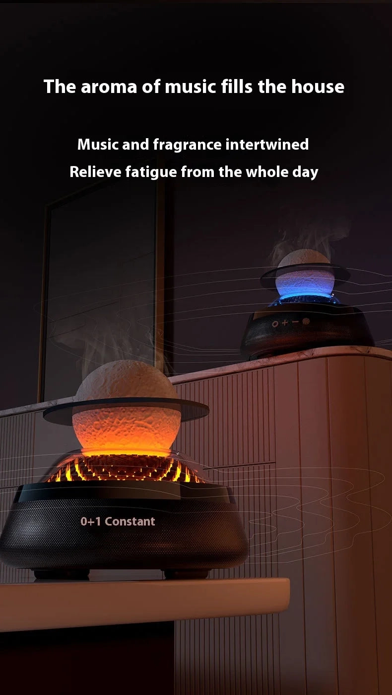 Lampe de nuit d'aromathérapie avec son Bluetooth 3-en-1 USB pour chambre à coucher, chevet, ambiance audio