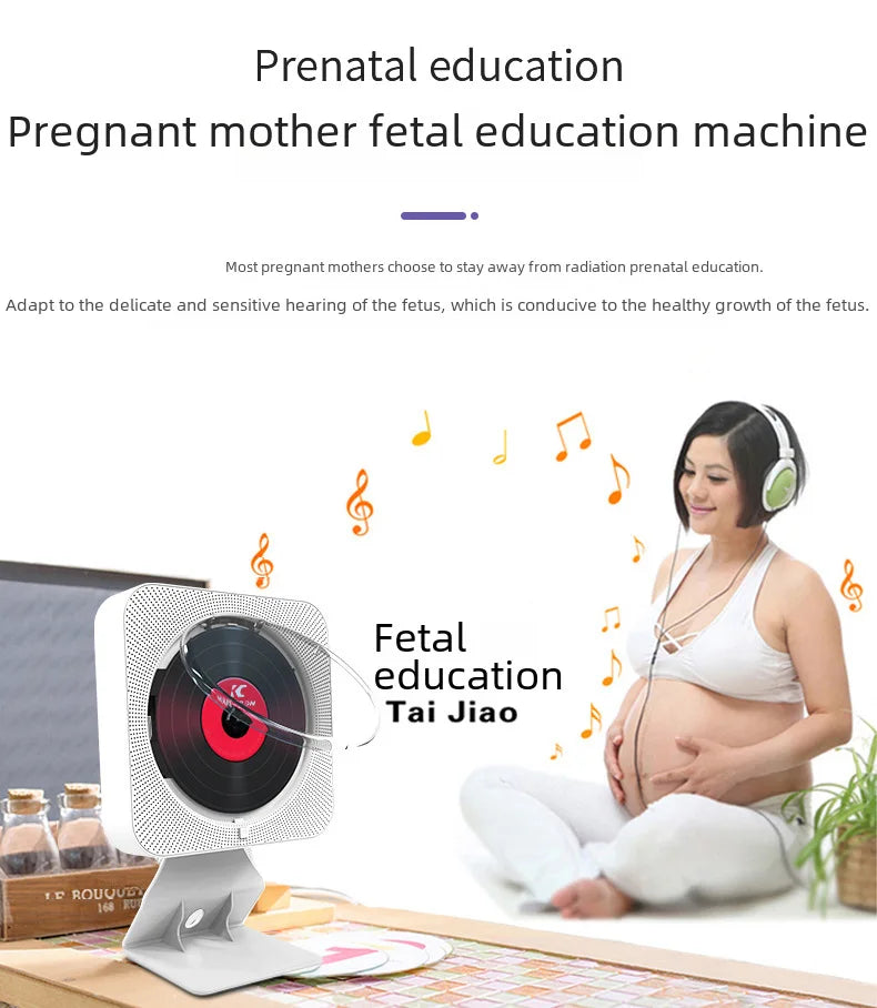 Portable CD Player – All-in-One Bluetooth Speaker, Rechargeable, MP3 Compatible