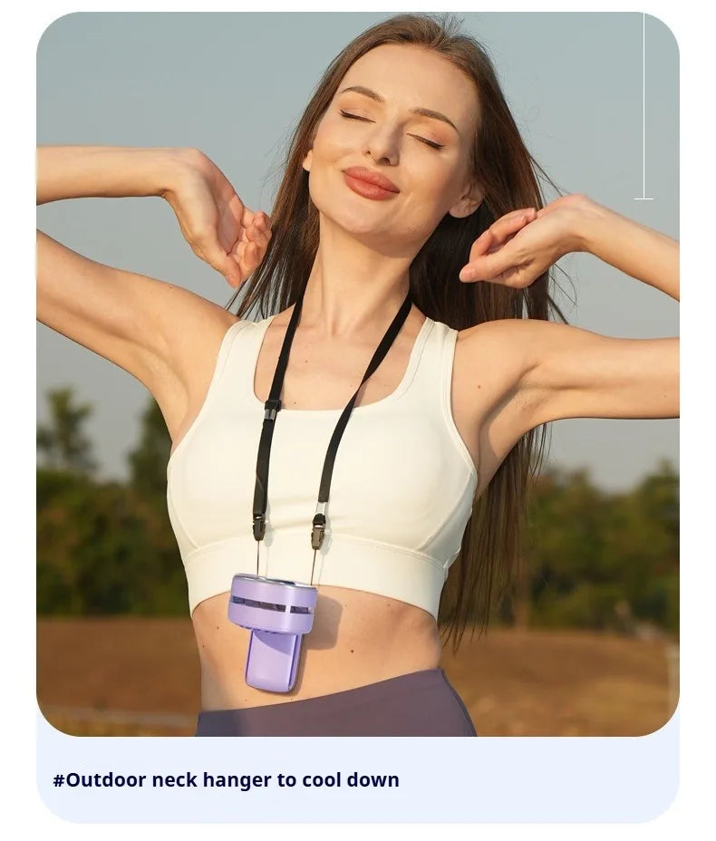 Ventilateur de refroidissement haute vitesse CryoFlow (avec plaque de refroidissement métallique intégrée pour une sensation glaciale instantanée au contact de la peau) Ventilateur portable ErgoFlow Pro