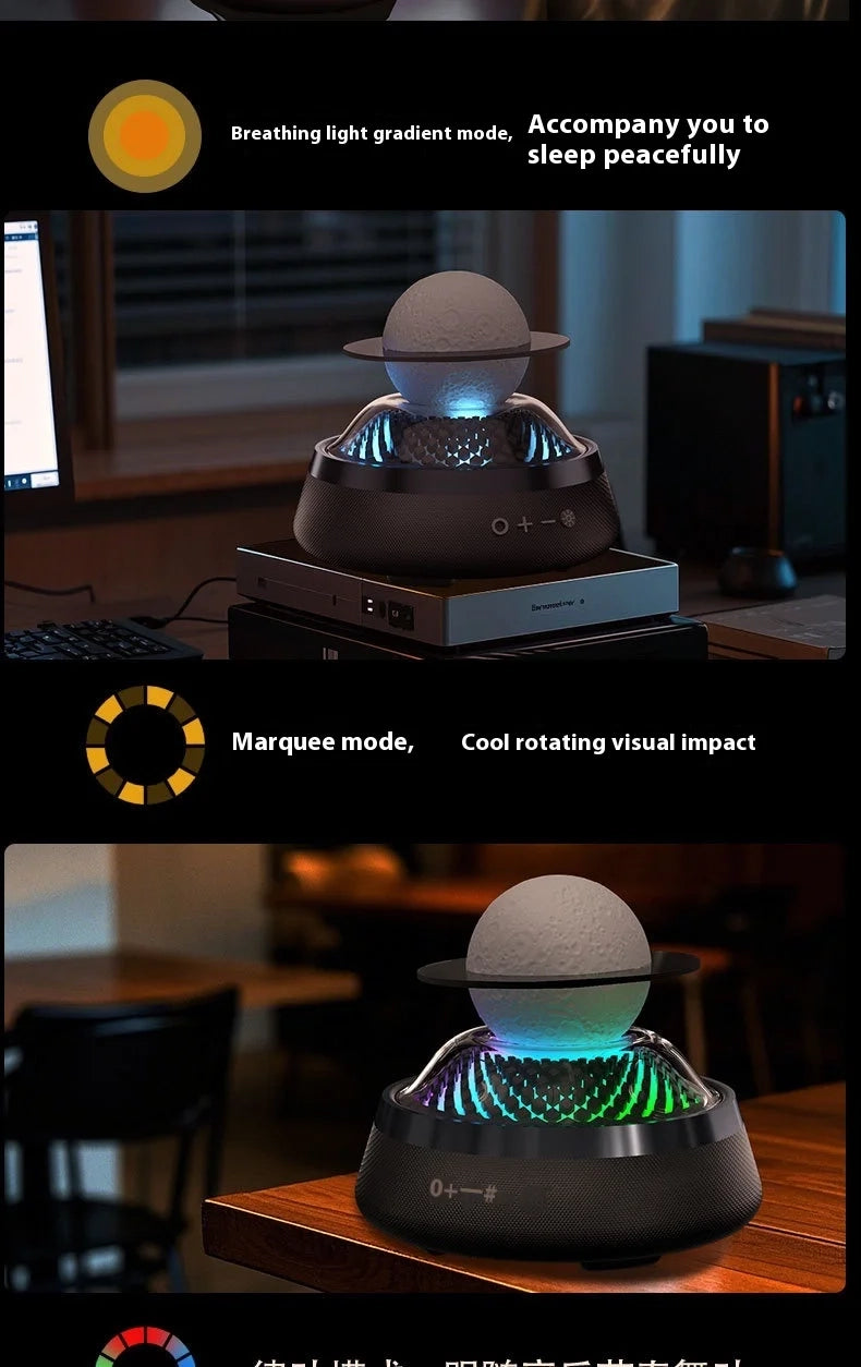 Lampe de nuit d'aromathérapie avec son Bluetooth 3-en-1 USB pour chambre à coucher, chevet, ambiance audio