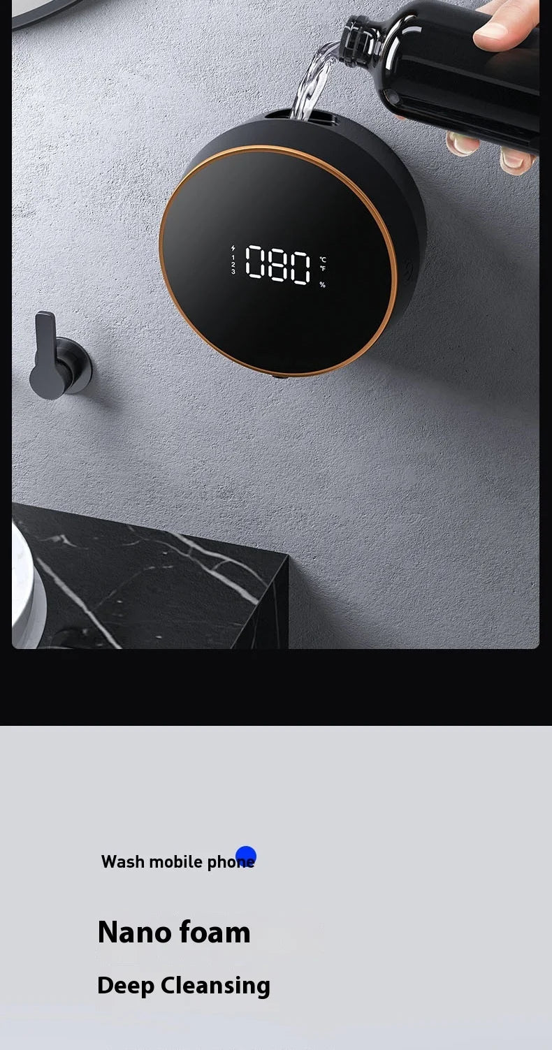 Distributeur automatique de savon mousse ou gel, rechargeable par induction, avec écran numérique intelligent, pour salle de bain domestique, 300 ml