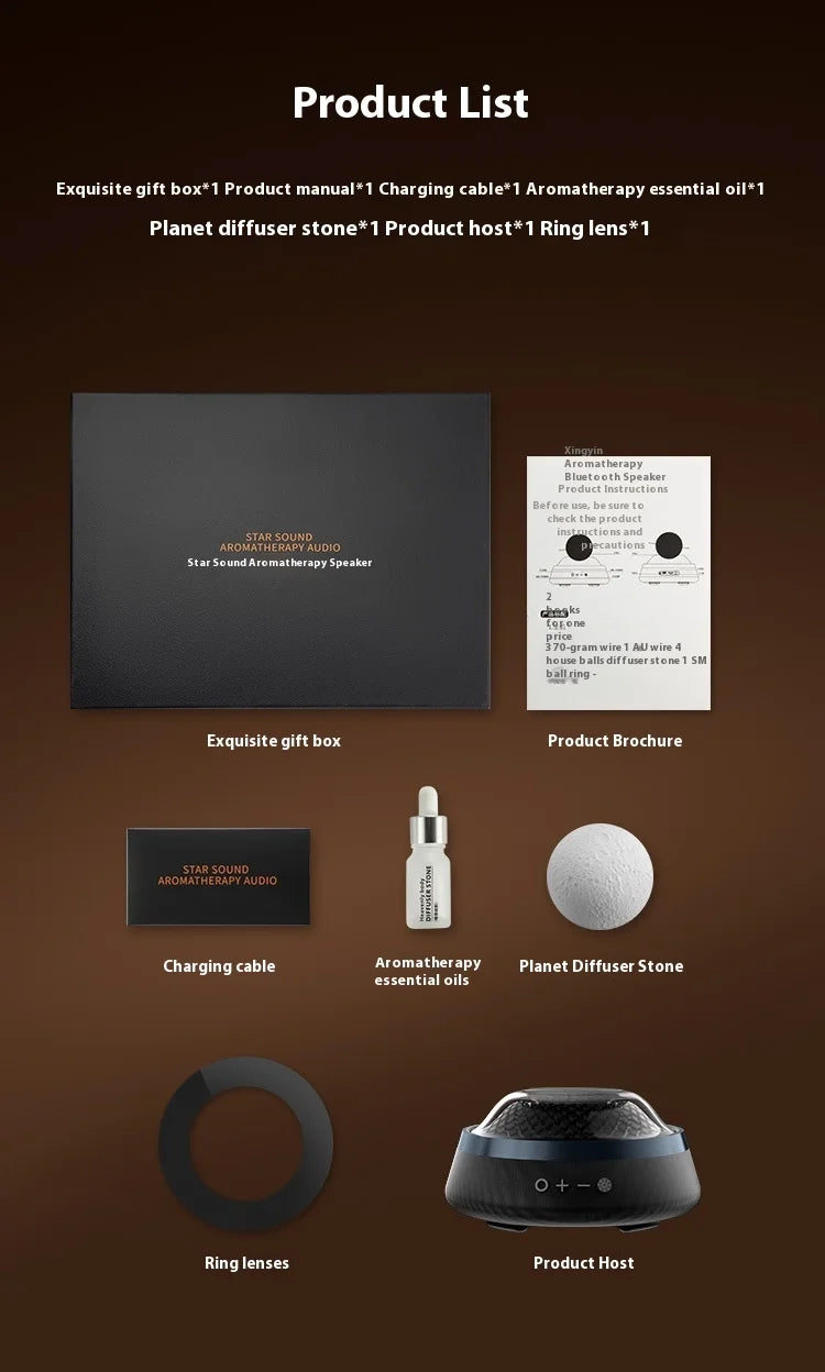 Lampe de nuit d'aromathérapie avec son Bluetooth 3-en-1 USB pour chambre à coucher, chevet, ambiance audio