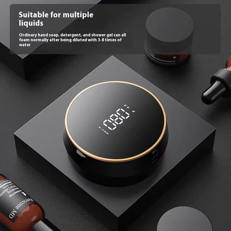 Smart Digital Display Induction RechargeableAutomaitic sensor Hand Washer Household Bathroom Foam Gel 300ml
