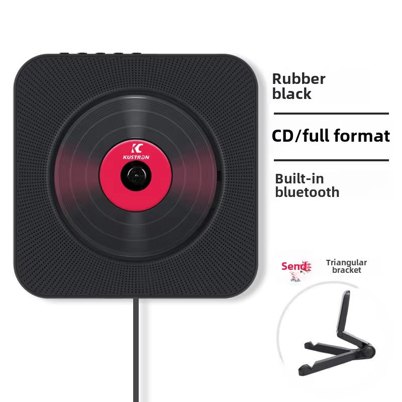 Portable CD Player – All-in-One Bluetooth Speaker, Rechargeable, MP3 Compatible