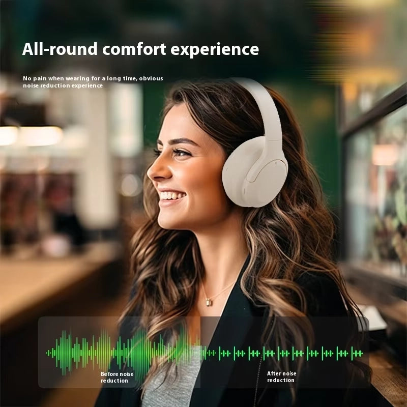 Wireless Bluetooth headset does not enter the ear, noise cancellation, ultra-long battery life, large power headse