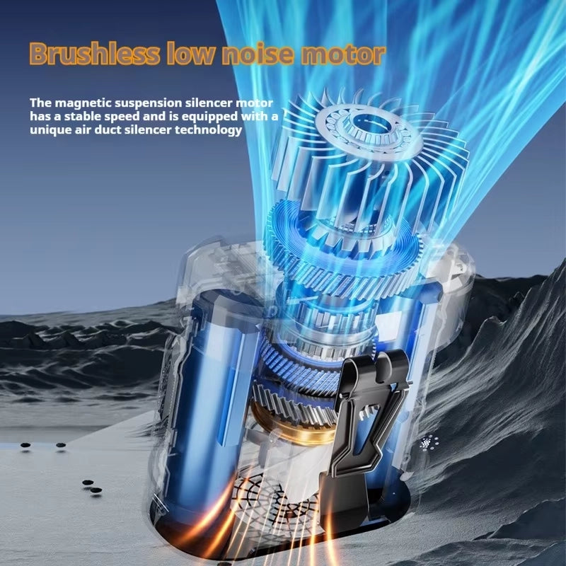 Ventilateur de ceinture haute vitesse pour les sports de plein air et le camping - Rechargeable par USB avec fonction de batterie externe, 8000mAh