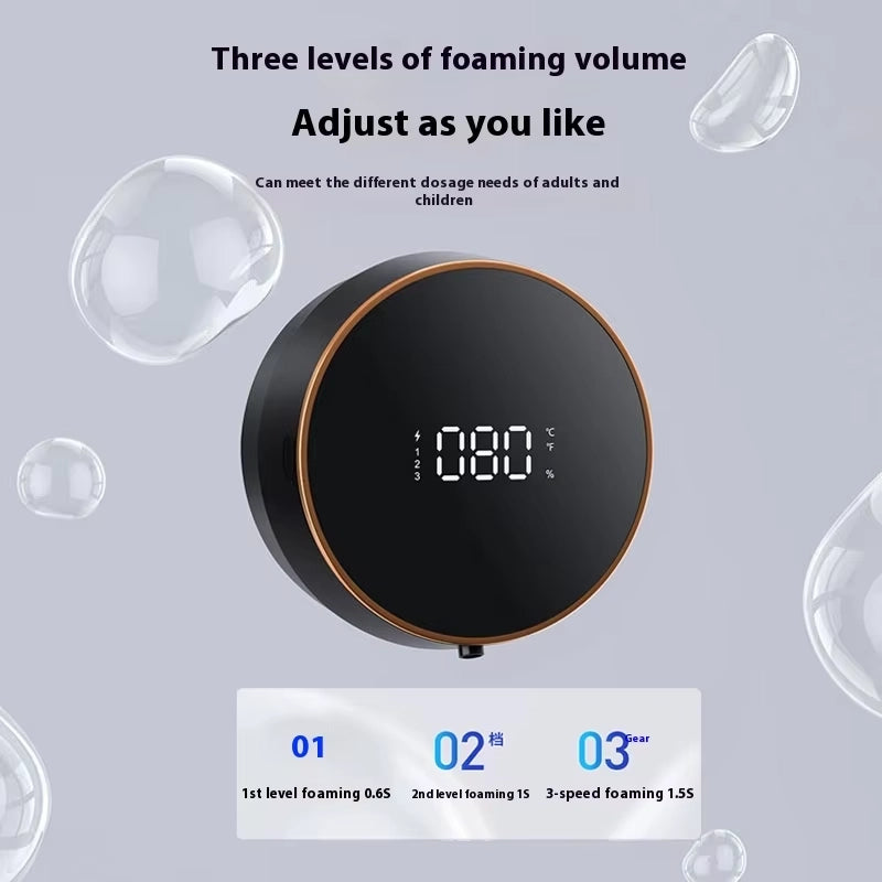 Distributeur automatique de savon mousse ou gel, rechargeable par induction, avec écran numérique intelligent, pour salle de bain domestique, 300 ml