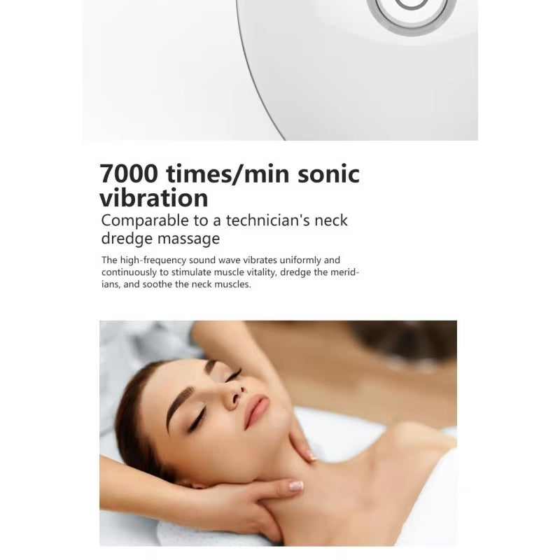 Masseur cou et visage Amélioration de la luminothérapie LED sept couleurs Vibration Beauté faciale Dispositif anti-rides et raffermissant pour la peau