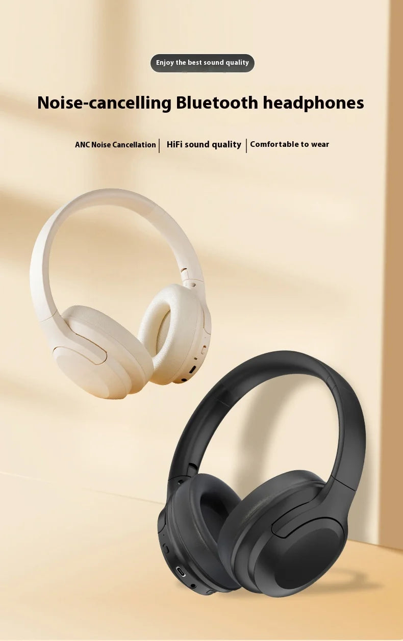 Wireless Bluetooth headset does not enter the ear, noise cancellation, ultra-long battery life, large power headse
