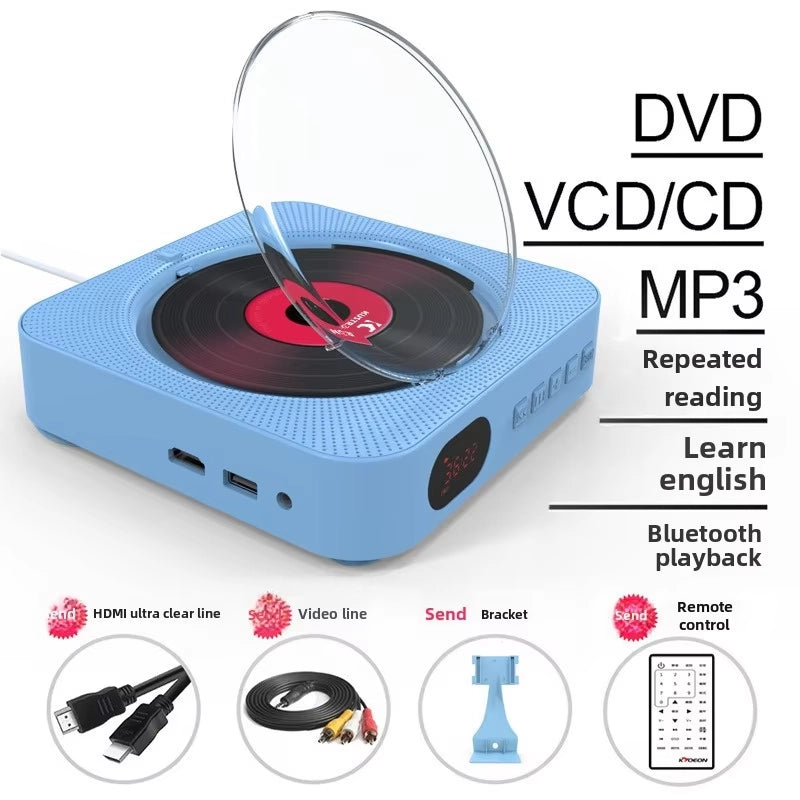 HD DVD All-in-One CD Player MP3 Home Rechargeable Portable Small Bluetooth Speaker Connect to TV