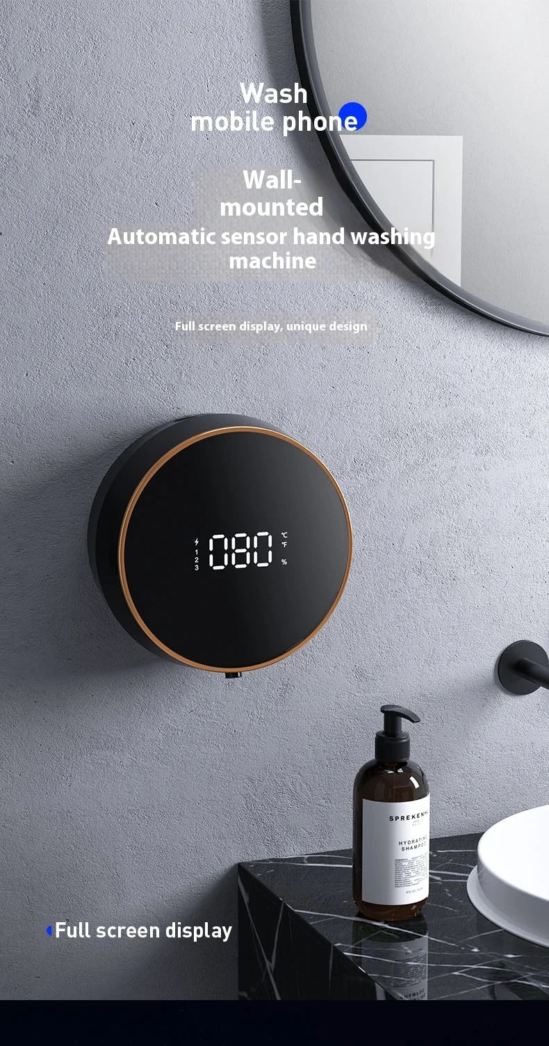 Distributeur automatique de savon mousse ou gel, rechargeable par induction, avec écran numérique intelligent, pour salle de bain domestique, 300 ml