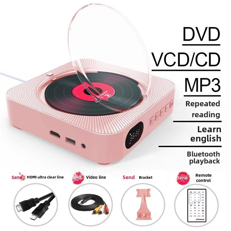 HD DVD All-in-One CD Player MP3 Home Rechargeable Portable Small Bluetooth Speaker Connect to TV