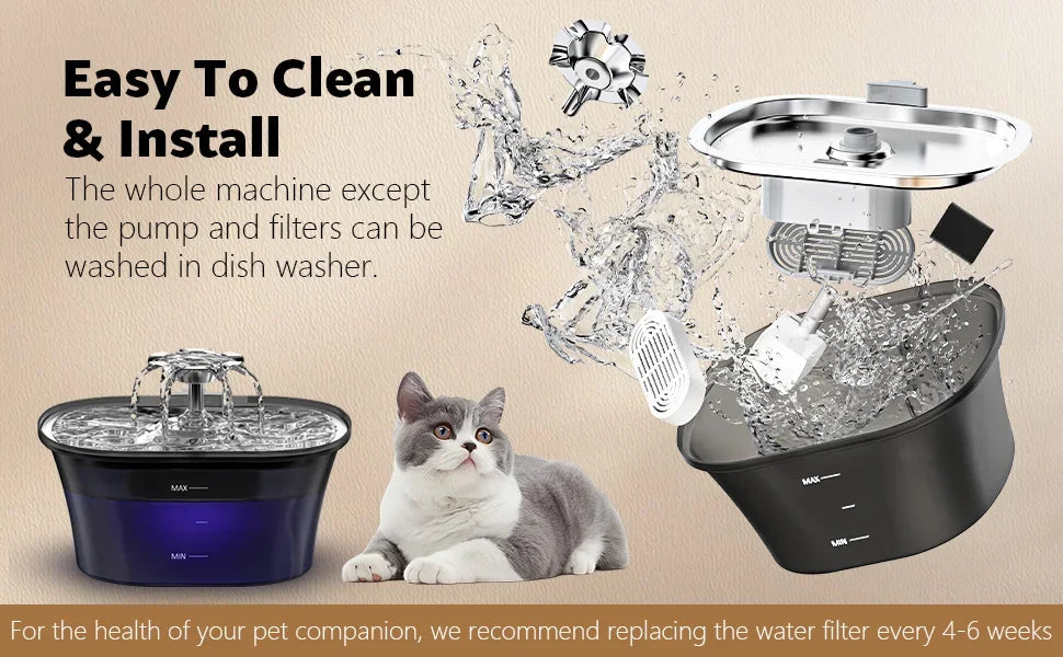 Cat Water Fountain Auto Filter