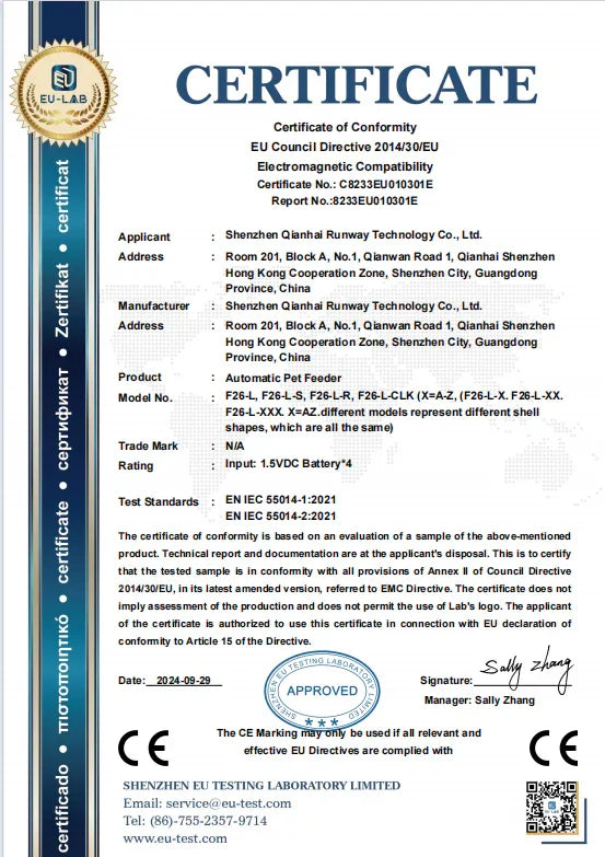 Distributeur automatique intelligent de nourriture pour chats