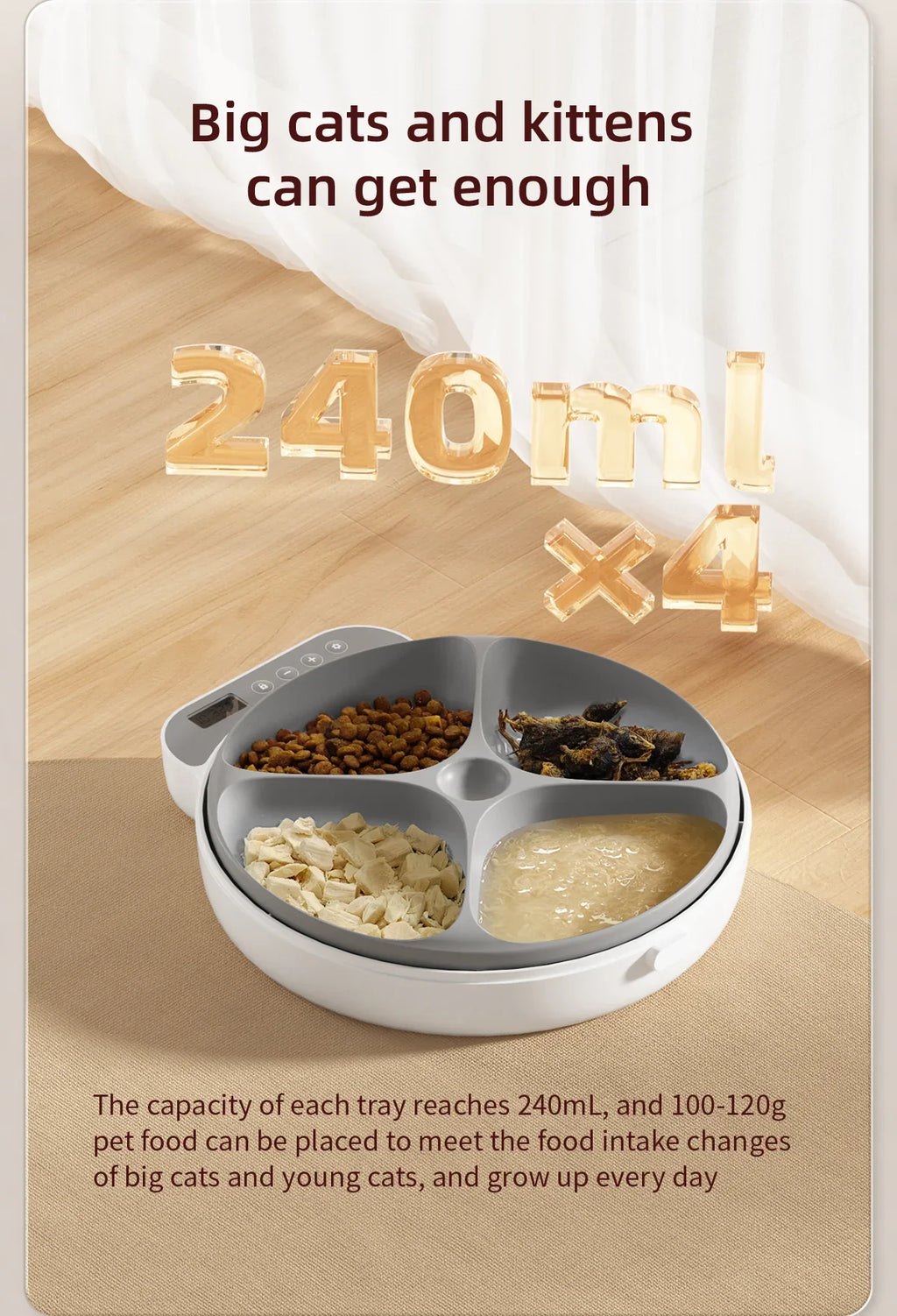 Distributeur automatique intelligent de nourriture pour chats