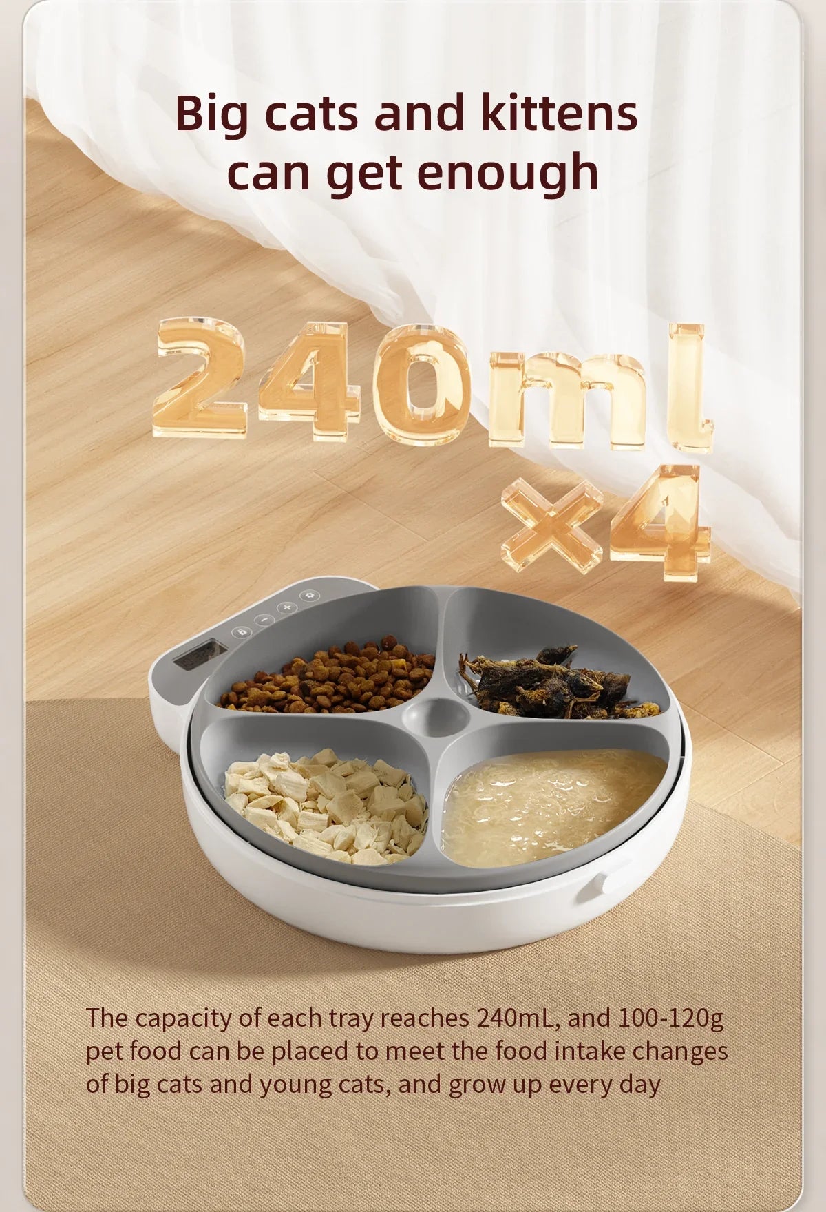 Distributeur automatique intelligent de nourriture pour chats