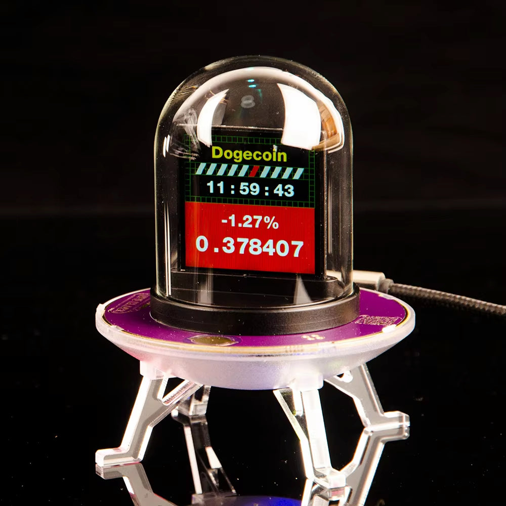 UFO-CLOCK Digital Display Thermometer Hygrometer Mini Smart WIFI Weather Station Weather Temperature Humidity Time Alarm Clock
