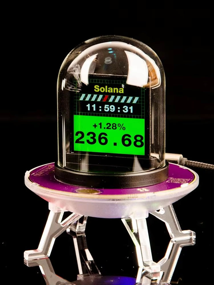 UFO-CLOCK Digital Display Thermometer Hygrometer Mini Smart WIFI Weather Station Weather Temperature Humidity Time Alarm Clock