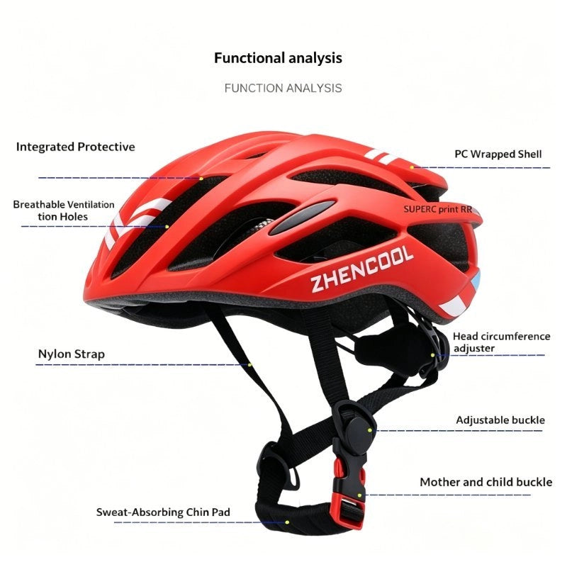 Safety Cycling Helmet for Men Women - Ultra Light MTB Road Bike Helmet with LED Rear Light