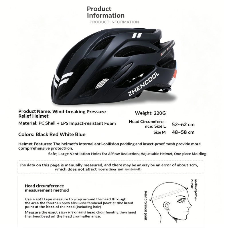 Safety Cycling Helmet for Men Women - Ultra Light MTB Road Bike Helmet with LED Rear Light