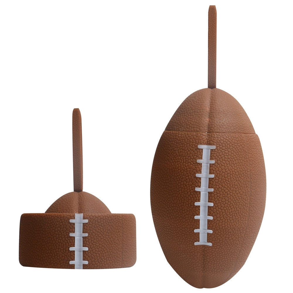 Portable Rugby Collapsible Water Bottle - Food Grade Silicone Foldable Sports Water Bottle for Rugby, Outdoor Activities and Gym