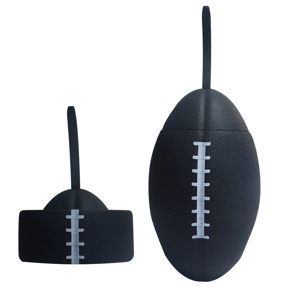 Portable Rugby Collapsible Water Bottle - Food Grade Silicone Foldable Sports Water Bottle for Rugby, Outdoor Activities and Gym