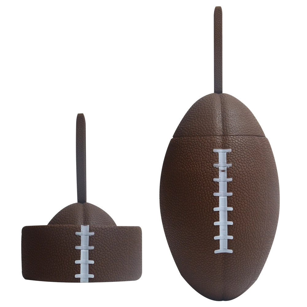 Portable Rugby Collapsible Water Bottle - Food Grade Silicone Foldable Sports Water Bottle for Rugby, Outdoor Activities and Gym