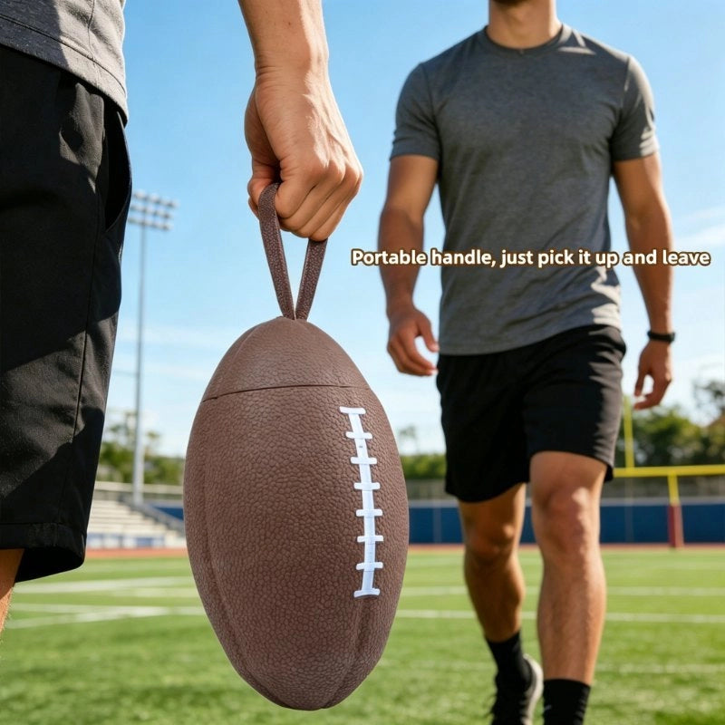 Portable Rugby Collapsible Water Bottle - Food Grade Silicone Foldable Sports Water Bottle for Rugby, Outdoor Activities and Gym