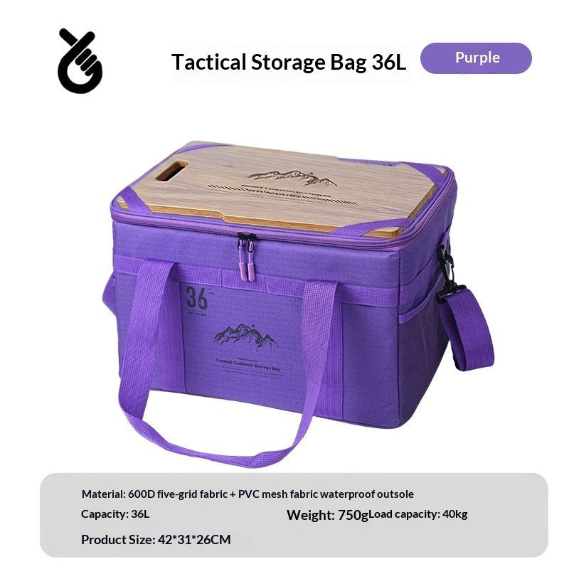 Tactical Camping Bag with Table｜36L Large Capacity Portable Storage Organizer for Outdoor Picnic Beach Hiking Travel｜2-in-1 Bag & Table