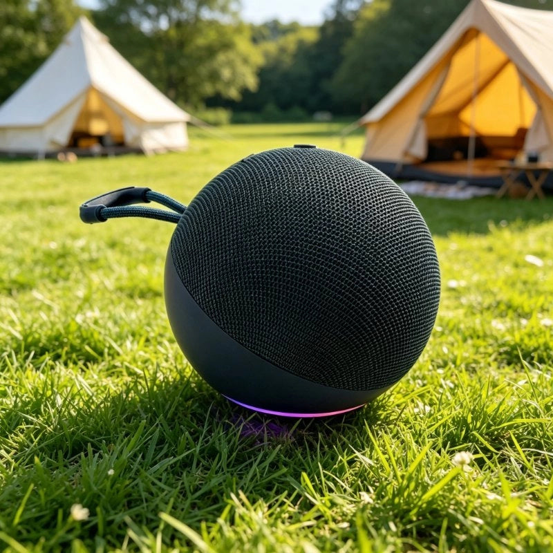 Portable Bluetooth Speaker with RGB LightsBass Sound IPX6 Waterproof Supports TWS PairingFM RadioTF Card / USB Drive Playback