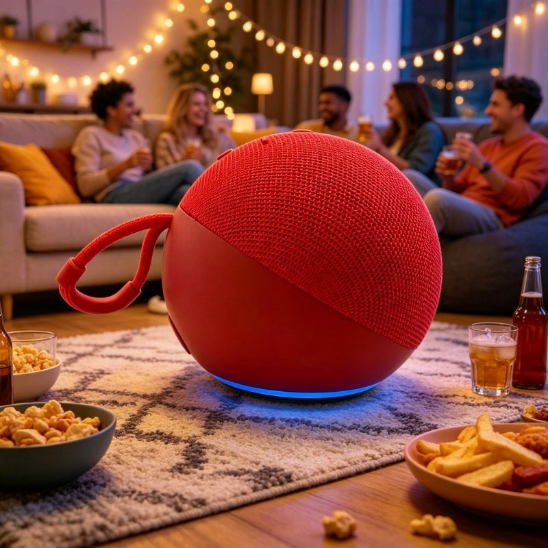 Portable Bluetooth Speaker with RGB LightsBass Sound IPX6 Waterproof Supports TWS PairingFM RadioTF Card / USB Drive Playback