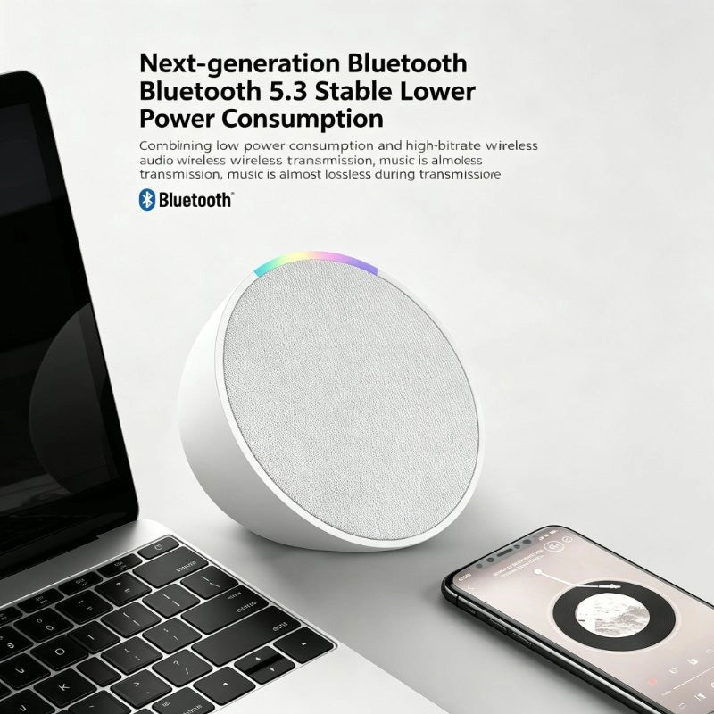 Portable Bluetooth Speaker,  Wireless Speaker, Supports Stereo Pairing, TWS Connection, RGB Lights, FM Radio, USB Drive Playback, LED Party Lights